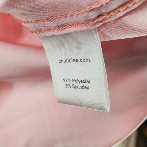 Chubbies Performance Polo Shirt Mens Size Medium Pink Floral Print - Picture 5 of 7